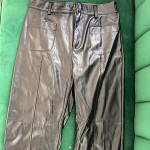 black leather pants